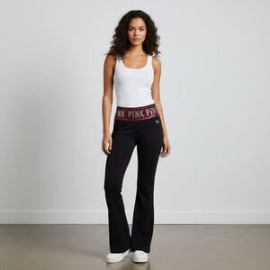 PINK Victoria's Secret Sequin Flared Yoga Pants Small